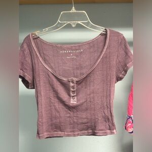 Aeropostale Purple Cropped Top